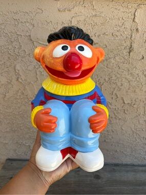 Vintage 1970’s/80’s Sesame Street Ernie Ceramic Cookie Jar Muppets